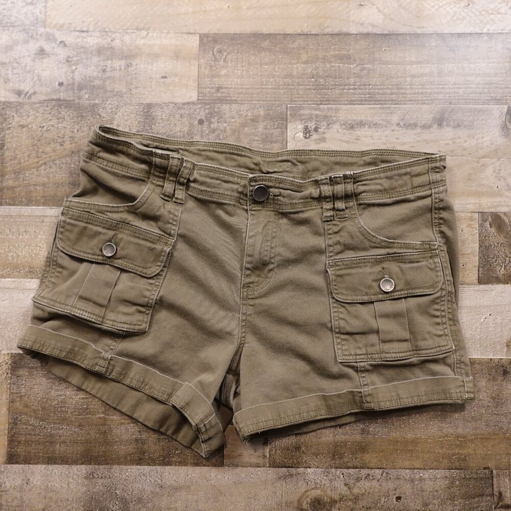 Kut from the Kloth Olive Cargo Utility Shorts